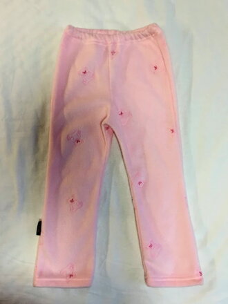 Růžové teplé kalhotky fleece 74-128