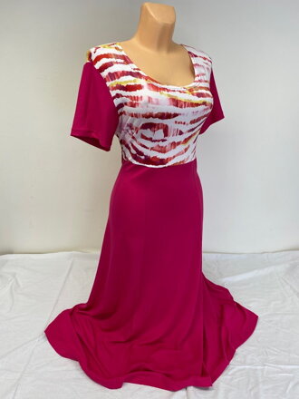 Růžové šaty se širokou sukní RÓZA