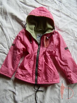 Dívčí růžová bunda jaro/podzim