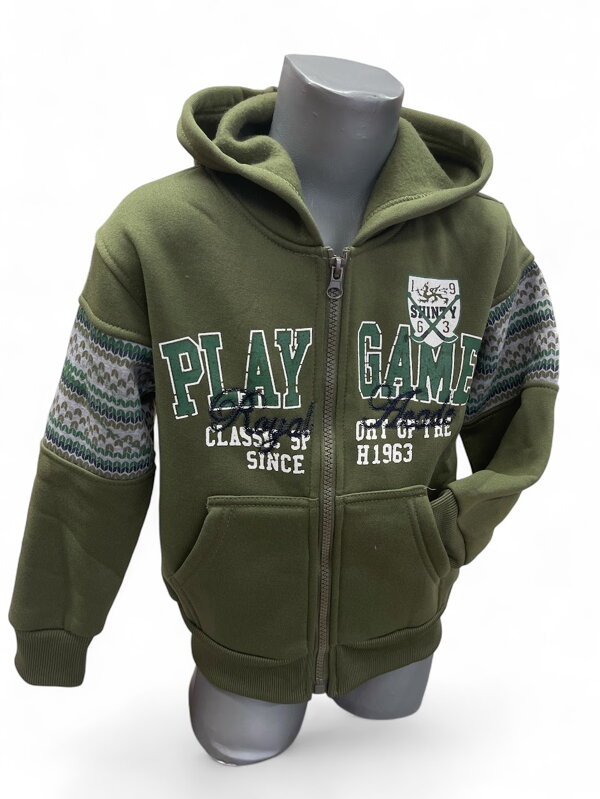 Teplá mikina s kapucí propínací 98-128