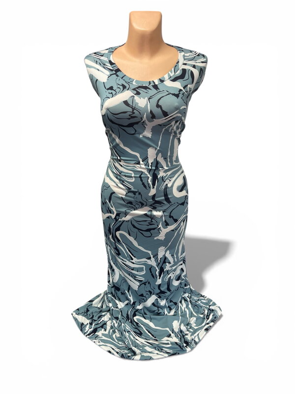 Zelenošedé šaty POMI