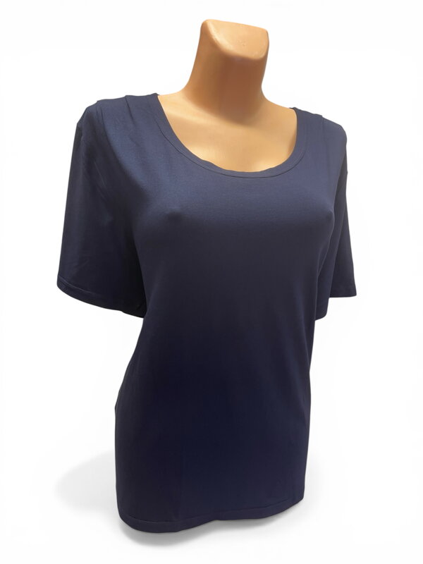 Tmavě modrý top s rukávem 