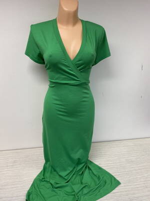 Zelené šaty jednobarevné SIMIX