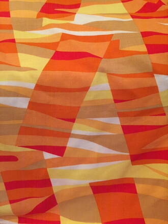 Oranžové viskózové plátno se vzorem